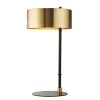 Searchlight Tischlampe Schwarz Gold H: 49 cm D: 25 cm E14 Metall* Wohnzimmerlampen|Schlafzimmer Lampen