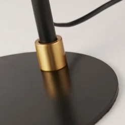 Searchlight Tischlampe Schwarz Gold H: 49 cm D: 25 cm E14 Metall* Wohnzimmerlampen|Schlafzimmer Lampen