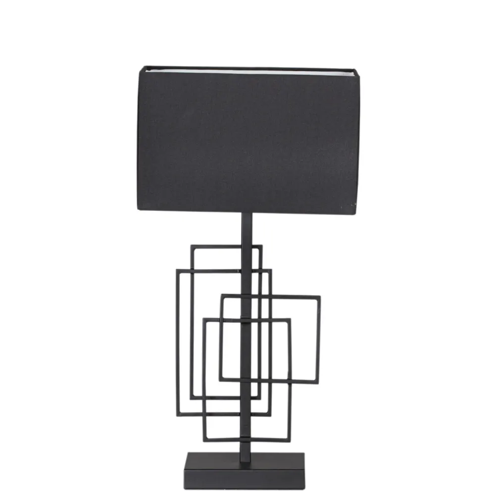 By Rydéns Tischlampe Schwarz Metall Stoff 52 cm E27 Modern* Wohnzimmerlampen|Schlafzimmer Lampen