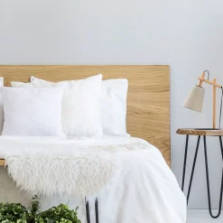 TK Lighting Tischlampe Skandinavisch Holz Leinen 46 cm E27* Schreibtischlampen|Lampen Aus Aller Welt