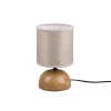 Trio Reality Tischlampe Stoff blendarm Keramik E14 23 cm Natur Beige* Wohnzimmerlampen|Stofflampen