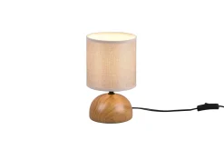 Trio Reality Tischlampe Stoff blendarm Keramik E14 23 cm Natur Beige* Wohnzimmerlampen|Stofflampen