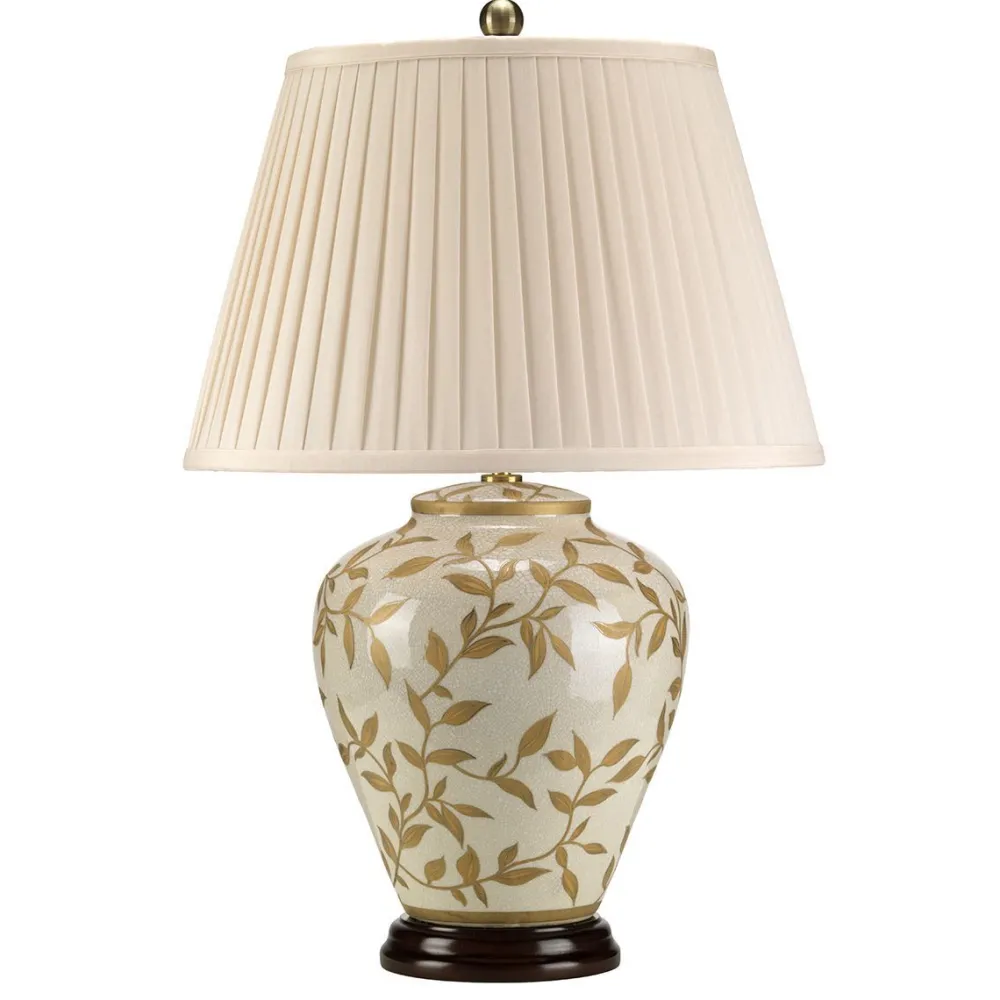 Elstead Tischlampe Stoff in Braun Gold 66cm Nachttisch* Tischlampen|Schlafzimmer Lampen