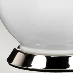 Elstead Tischlampe Stoff Keramik 64 cm E27 Weiß Petrol Retro* Tischlampen|Schlafzimmer Lampen