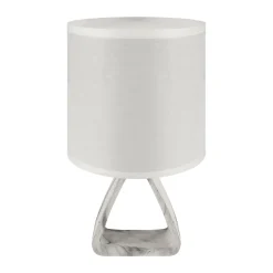 Strühm Tischlampe Stoff Keramik 27 cm hoch Grau Weiß E14* Tischlampen|Schlafzimmer Lampen