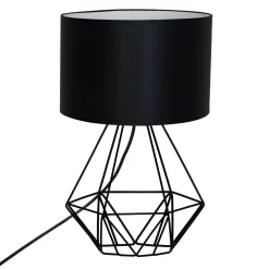 Clearance Luminex Tischlampe Stoff Metall 44 cm Kabelschalter MERLE