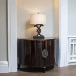 Elstead Tischlampe Stoff Metall 65 cm Schwarz antik Creme E27* Tischlampen|Schlafzimmer Lampen