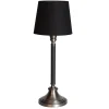 By Rydéns Tischlampe Stoff Metall E27 59,5 cm in Schwarz Silber* Wohnzimmerlampen|Schlafzimmer Lampen