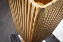 Invicta Interior Tischlampe Stoff Metall H:44 cm E27 in Schwarz Gold* Tischlampen|Schlafzimmer Lampen