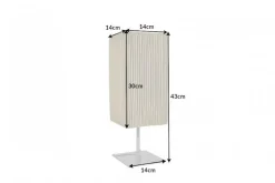 Invicta Interior Tischlampe Stoff Metall H:44 cm E27 in Schwarz Gold* Tischlampen|Schlafzimmer Lampen