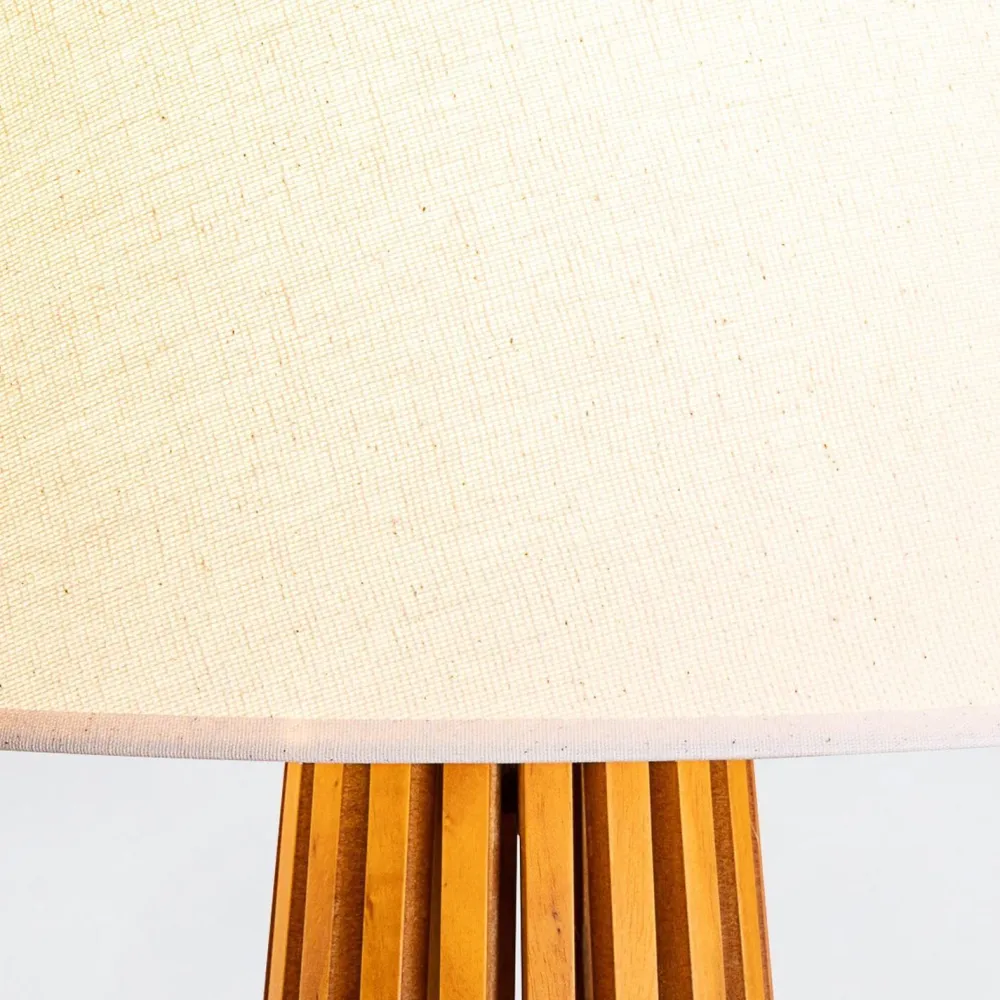 Online Elstead Tischlampe Stoff Teak Holz Furnier Stoff 66 cm E27