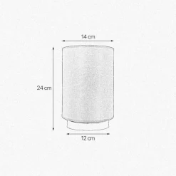 Giovanni Battista Tischlampe Stoffschirm H: 24 cm Blau Messing massiv E27* Tischlampen|Schlafzimmer Lampen