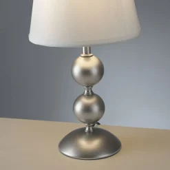 Online Just Light Tischlampe Stoffschirm Metall Creme Bronze 36 cm E27