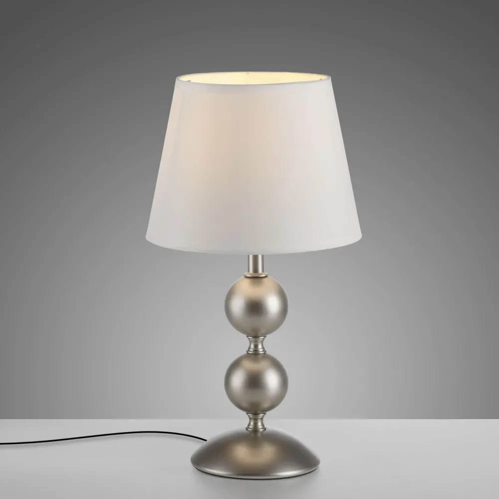 Online Just Light Tischlampe Stoffschirm Metall Creme Bronze 36 cm E27