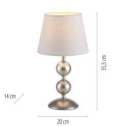 Online Just Light Tischlampe Stoffschirm Metall Creme Bronze 36 cm E27