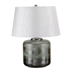 Elstead Tischlampe Stoffschirm Porzellan in Silber Klassisch* Tischlampen|Schlafzimmer Lampen