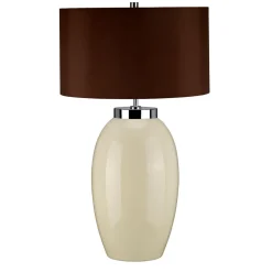 Sale Elstead Tischlampe THALIE Braun Porzellan H:70cm Lampe