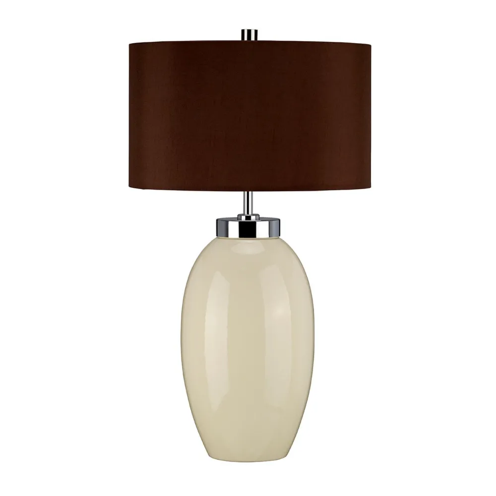 Elstead Tischlampe THALIE Creme Porzellan H:58cm Lampe* Tischlampen|Schlafzimmer Lampen