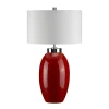 Sale Elstead Tischlampe THALIE Rot Porzellan H:58cm Designlampe