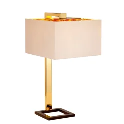 Sale Elstead Tischlampe TIAGO in Gold Braun Creme H:62cm Lampe