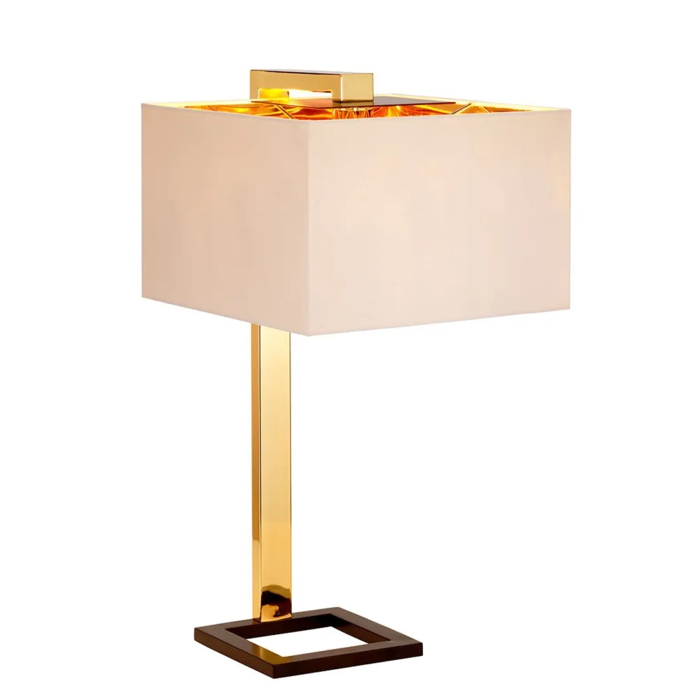 Sale Elstead Tischlampe TIAGO in Gold Braun Creme H:62cm Lampe