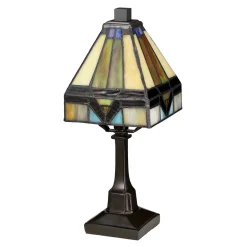 Elstead Tischlampe Tiffany Stil E14 30,5cm in Bronze antik Gelb* Glaslampen|Tiffany Lampen