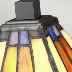 Elstead Tischlampe Tiffany Stil E14 30,5cm in Bronze antik Gelb* Glaslampen|Tiffany Lampen