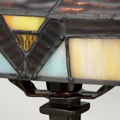 Elstead Tischlampe Tiffany Stil E14 30,5cm in Bronze antik Gelb* Glaslampen|Tiffany Lampen