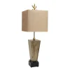 Clearance Elstead Tischlampe TILO Blattgold Braun Beton 79cm Lampe