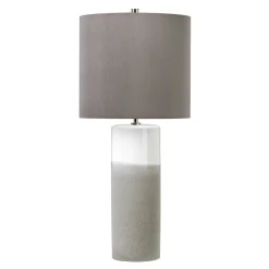 Sale Elstead Tischlampe VASO Keramik Grau H:68cm Nachttisch