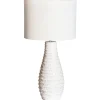 By Rydéns Tischlampe Weiß Creme Keramik Stoff E27 74 cm hoch* Wohnzimmerlampen|Schlafzimmer Lampen