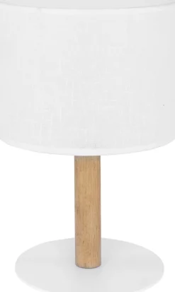 TK Lighting Tischlampe Weiß Holz SEYA Wohnzimmer Bett Lampe