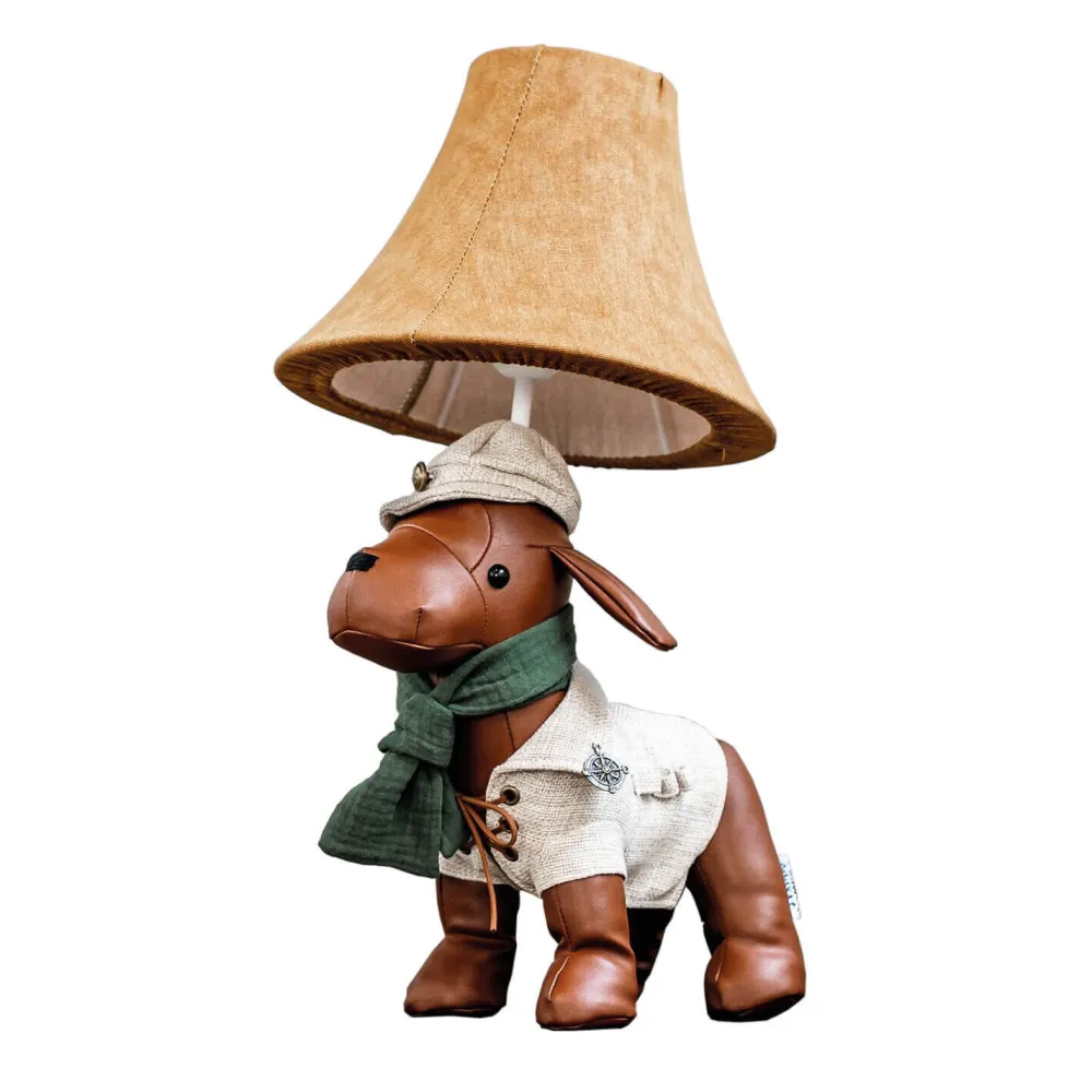 Happy Lamps Tischlampe Wohnzimmer Kinderzimmer Hund 48 cm mit LED*Kinder Kinderzimmerlampen|Kinderlampen