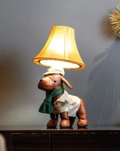 Happy Lamps Tischlampe Wohnzimmer Kinderzimmer Hund 48 cm mit LED*Kinder Kinderzimmerlampen|Kinderlampen