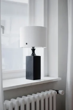 Sale By Rydéns Tischleuchete Schwarz Weiß 56 cm aus Holz Stoff E27