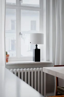 Sale By Rydéns Tischleuchete Schwarz Weiß 56 cm aus Holz Stoff E27