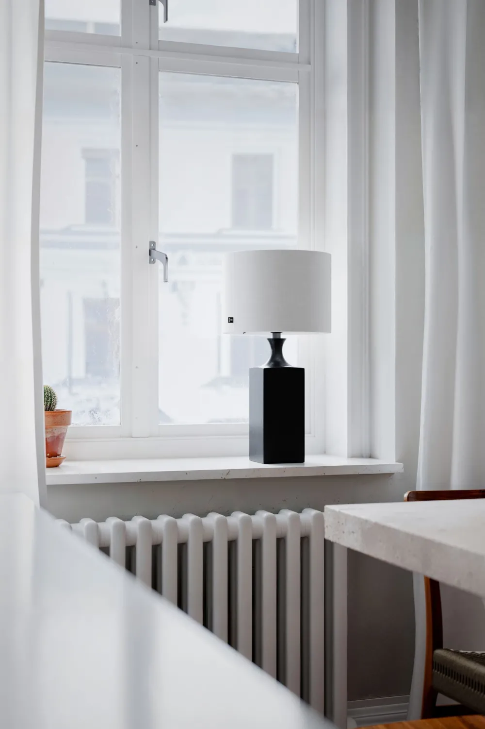 Sale By Rydéns Tischleuchete Schwarz Weiß 56 cm aus Holz Stoff E27