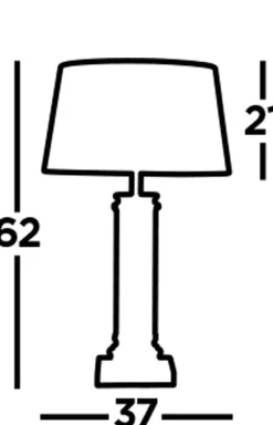 Outlet Searchlight Tischleuchte 63 cm E27 in Silber matt Weiß Glas