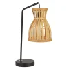Searchlight Tischleuchte 45 cm Schwarz Natur E14 Bambus Metall