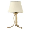 Jupiter Tischleuchte BERTHA 38cm in Shabby Gold Weiß Lampe* Tischlampen|Schlafzimmer Lampen