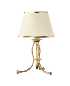 Jupiter Tischleuchte BERTHA 38cm in Shabby Gold Weiß Lampe* Tischlampen|Schlafzimmer Lampen
