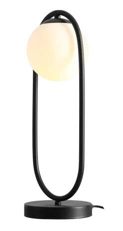 Clearance ALDEX Tischleuchte blendarm Metall Glas E14 47 cm in Schwarz