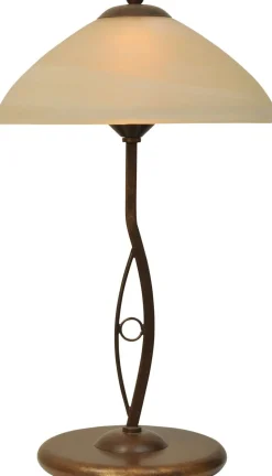 Masterlight Tischleuchte BOLZANO in Braun Patina* Wohnzimmerlampen|Glaslampen