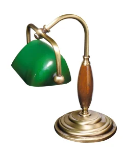 Giovanni Battista Tischleuchte Bronze Hell aus Messing Art Déco