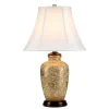 Elstead Tischleuchte CHINO Creme Gold 58cm Porzellan Lampe