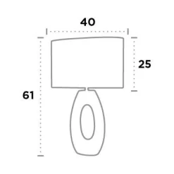 Searchlight Tischleuchte Chrom Grau E27 61 cm Stoff Keramik Modern* Stofflampen|Schlafzimmer Lampen