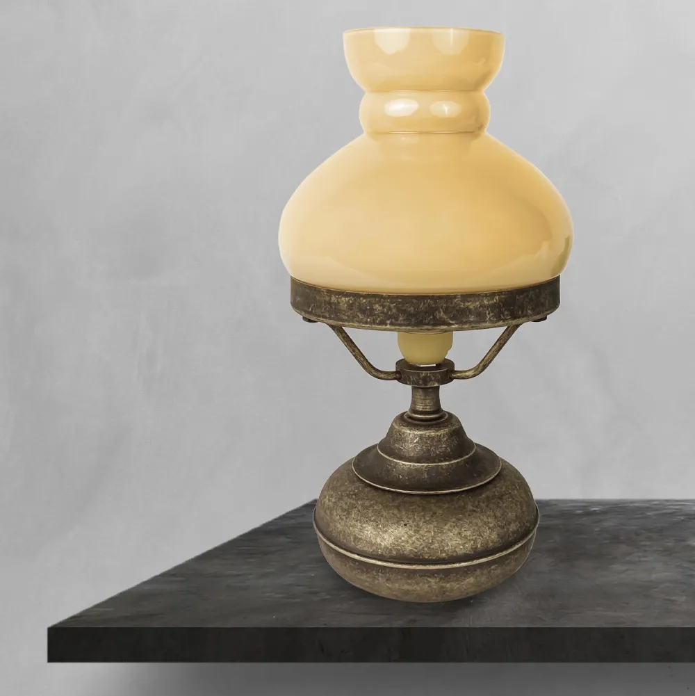 Giovanni Battista Tischleuchte 24,5cm Jugendstil Glas Messing E14* Tischlampen|Lampen Aus Aller Welt