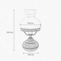 Giovanni Battista Tischleuchte 24,5cm Jugendstil Glas Messing E14* Tischlampen|Lampen Aus Aller Welt