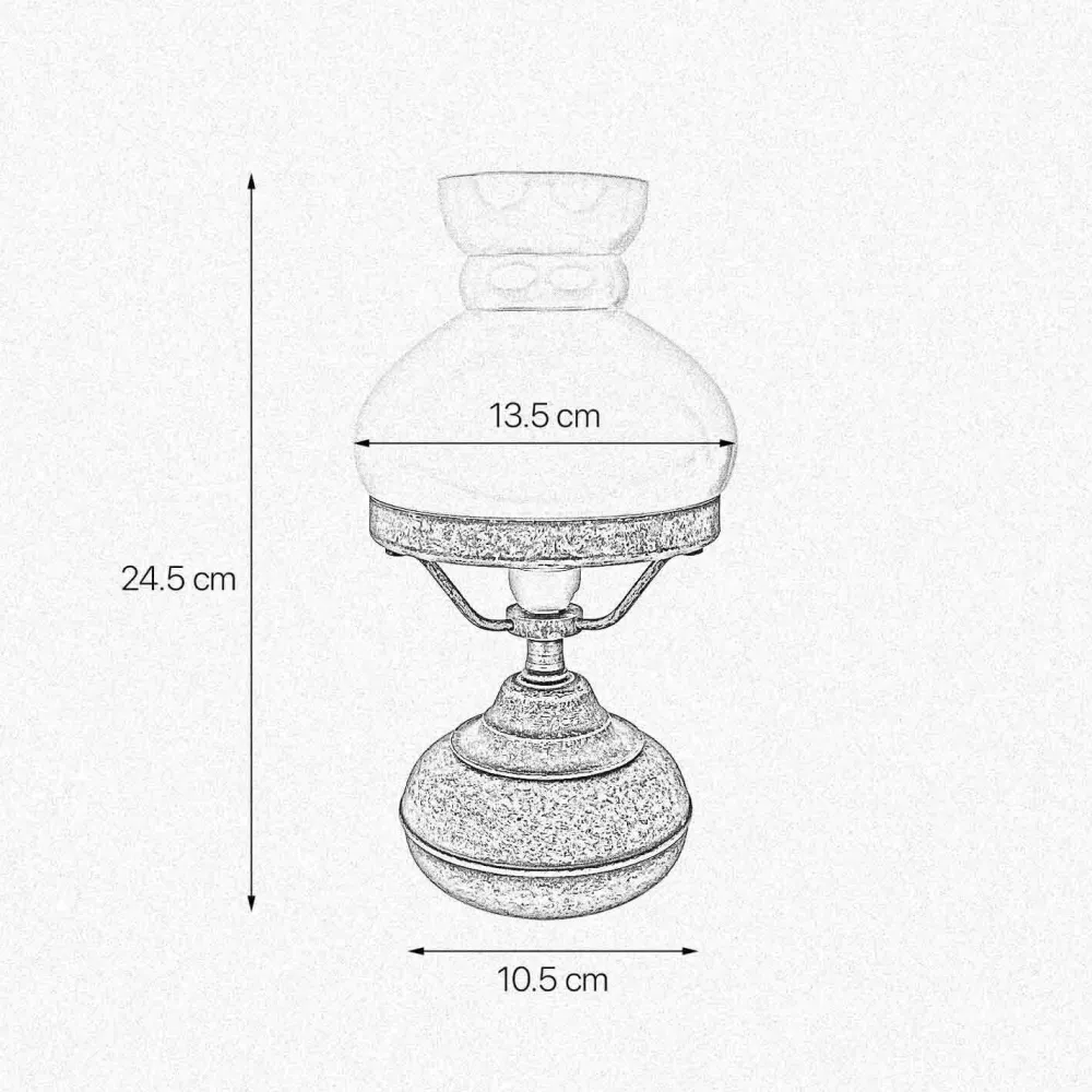 Giovanni Battista Tischleuchte 24,5cm Jugendstil Glas Messing E14* Tischlampen|Lampen Aus Aller Welt