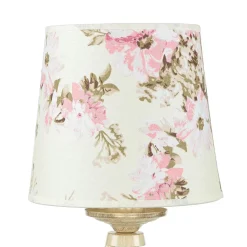 Jupiter Tischleuchte CRINE Shabby Chic 42cm Blumen* Stofflampen|Shabby Chic Lampen